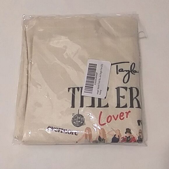 Taylor Swift Tote Bag The Eras Tour Canvas Taylor Images Album Cream 13" X 14" - Picture 6 of 10